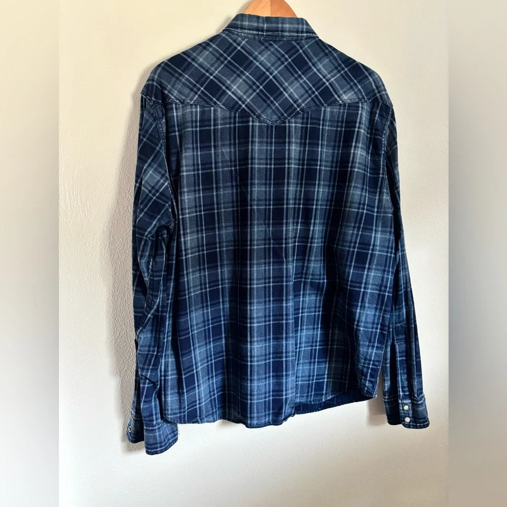Lucky Brand Plaid Western Shirt Men’s XL - Picture 4 of 4